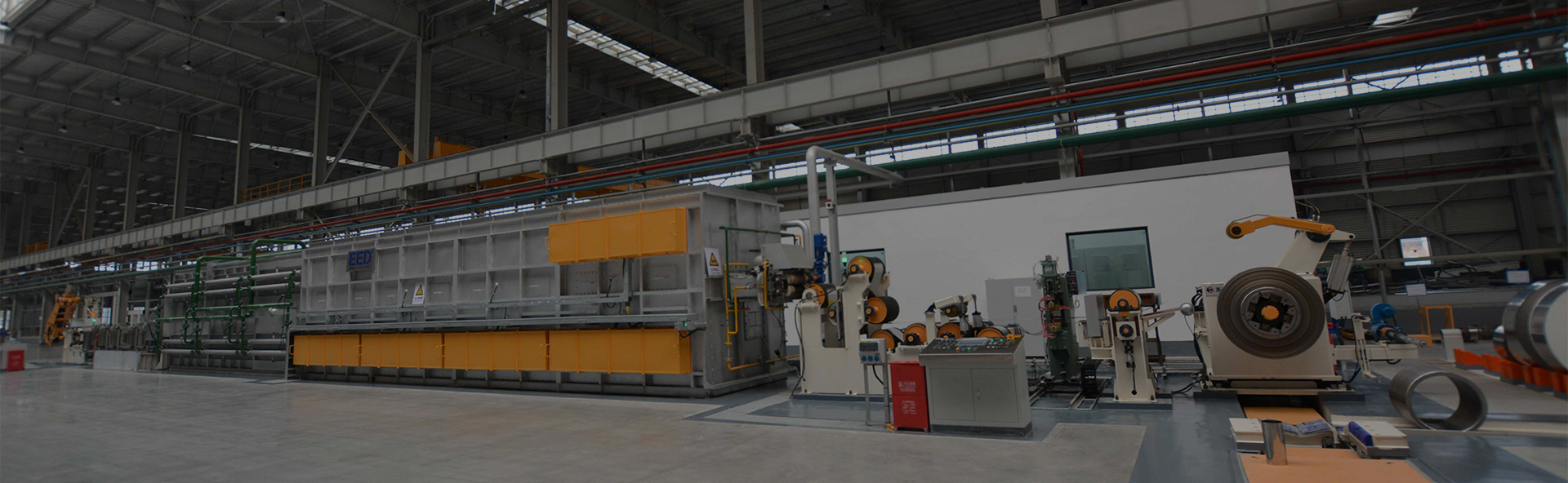 Horizontal bright annealing line for copper strip