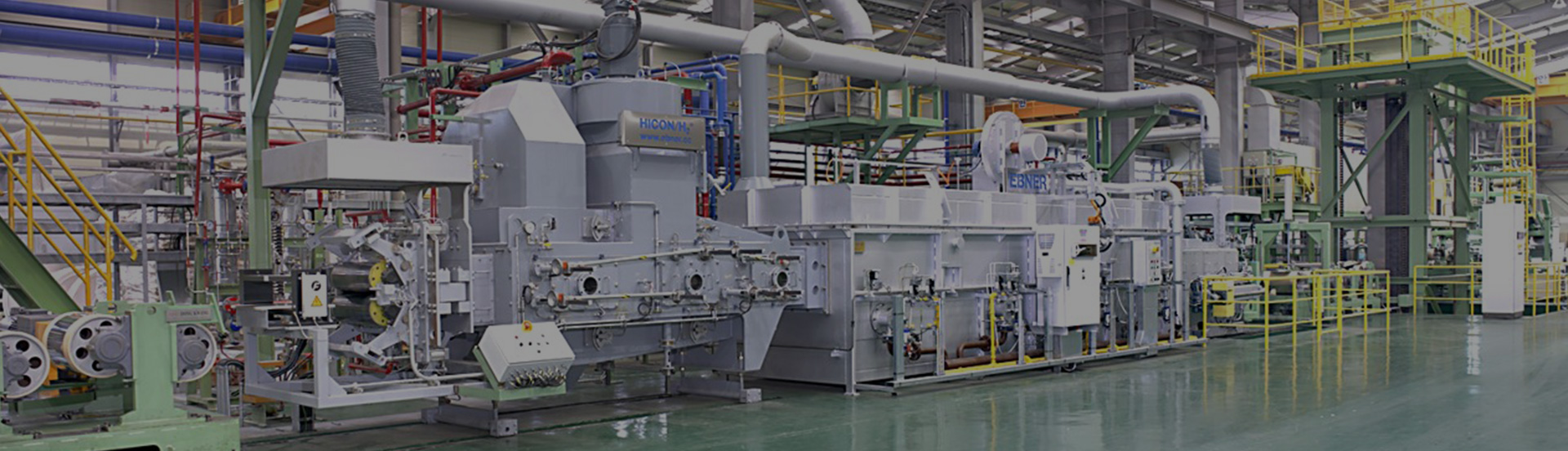 Horizontal bright annealing line for steel strip